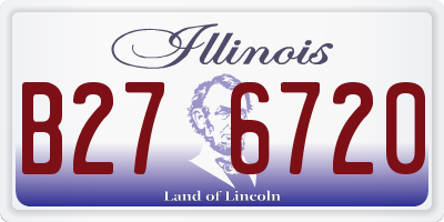 IL license plate B276720