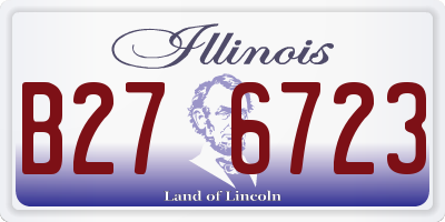 IL license plate B276723