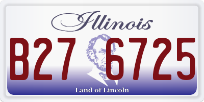 IL license plate B276725