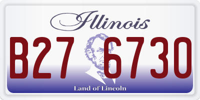 IL license plate B276730