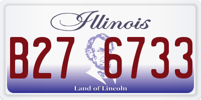 IL license plate B276733