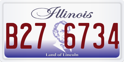IL license plate B276734