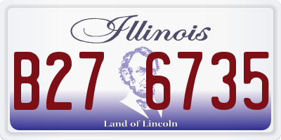 IL license plate B276735