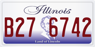 IL license plate B276742