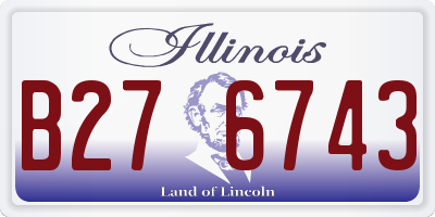 IL license plate B276743