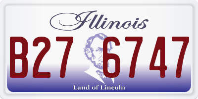 IL license plate B276747