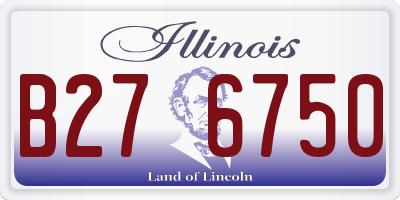 IL license plate B276750