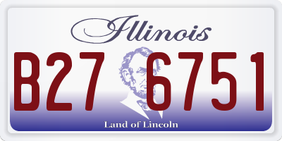 IL license plate B276751