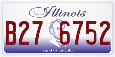 IL license plate B276752