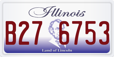 IL license plate B276753