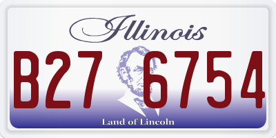 IL license plate B276754