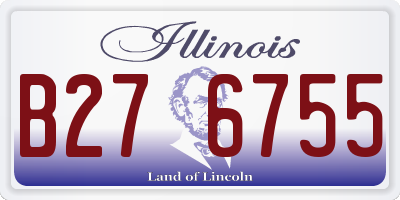 IL license plate B276755