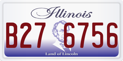 IL license plate B276756