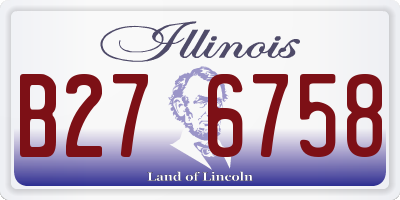 IL license plate B276758