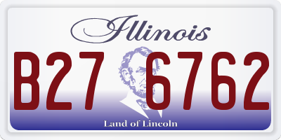 IL license plate B276762