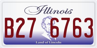 IL license plate B276763