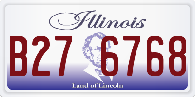 IL license plate B276768