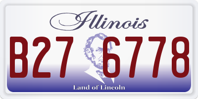 IL license plate B276778