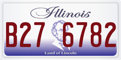 IL license plate B276782