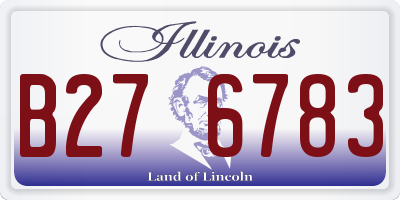 IL license plate B276783