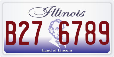 IL license plate B276789