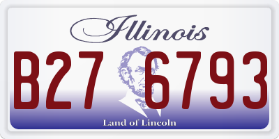 IL license plate B276793
