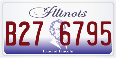 IL license plate B276795