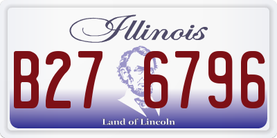 IL license plate B276796