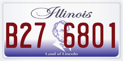 IL license plate B276801