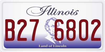 IL license plate B276802
