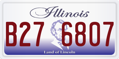 IL license plate B276807