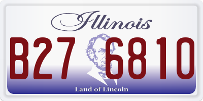 IL license plate B276810