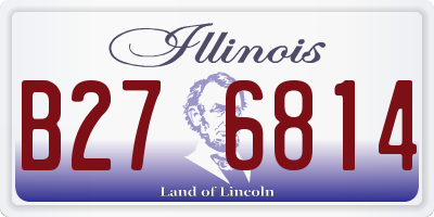 IL license plate B276814