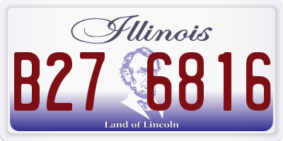 IL license plate B276816