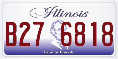 IL license plate B276818