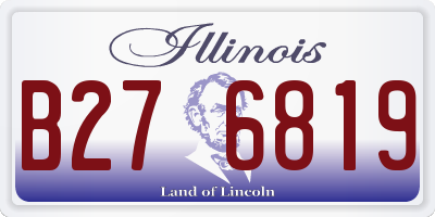 IL license plate B276819