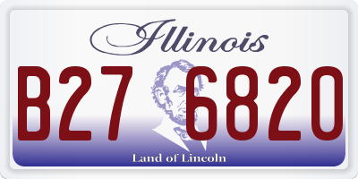 IL license plate B276820