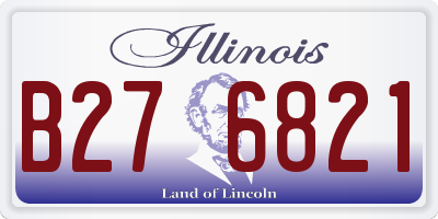 IL license plate B276821