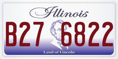 IL license plate B276822