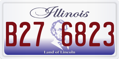 IL license plate B276823