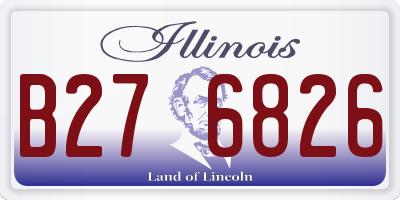 IL license plate B276826