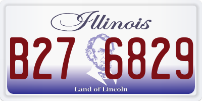 IL license plate B276829