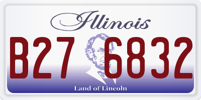 IL license plate B276832