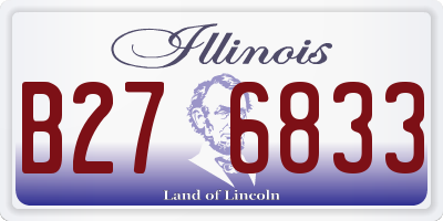 IL license plate B276833