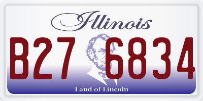 IL license plate B276834