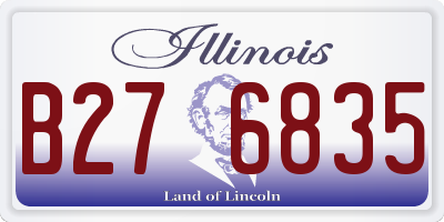IL license plate B276835
