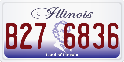 IL license plate B276836