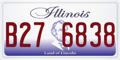 IL license plate B276838