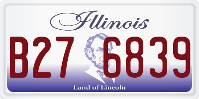 IL license plate B276839