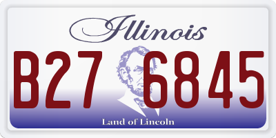 IL license plate B276845
